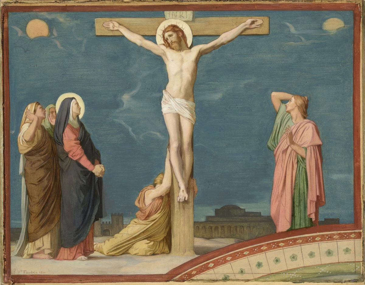 Hippolyte Flandrin - La morte di Gesù Cristo sul Calvario. Studio per la decorazione della chiesa di Saint, Germain, des, Préso, Musée des Beaux, Arts, Lione